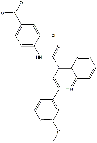 N-{2-chloro-4-nitrophenyl}-2-(3-methoxyphenyl)-4-quinolinecarboxamide 구조식 이미지