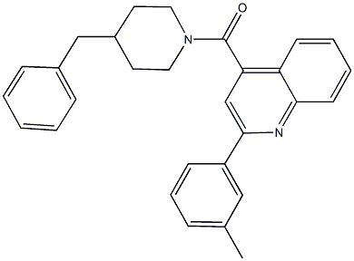 4-[(4-benzyl-1-piperidinyl)carbonyl]-2-(3-methylphenyl)quinoline Structure