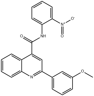 N-{2-nitrophenyl}-2-(3-methoxyphenyl)-4-quinolinecarboxamide 구조식 이미지