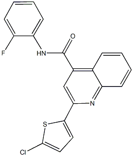 2-(5-chloro-2-thienyl)-N-(2-fluorophenyl)-4-quinolinecarboxamide 구조식 이미지