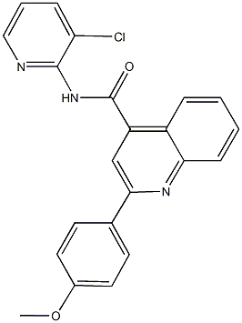 N-(3-chloro-2-pyridinyl)-2-(4-methoxyphenyl)-4-quinolinecarboxamide Structure