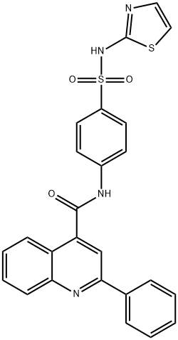 2-phenyl-N-{4-[(1,3-thiazol-2-ylamino)sulfonyl]phenyl}-4-quinolinecarboxamide 구조식 이미지