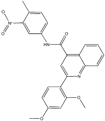 2-(2,4-dimethoxyphenyl)-N-{3-nitro-4-methylphenyl}-4-quinolinecarboxamide 구조식 이미지