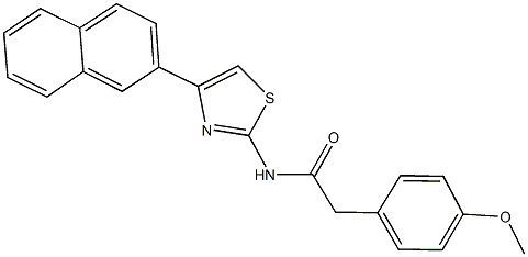 2-(4-methoxyphenyl)-N-[4-(2-naphthyl)-1,3-thiazol-2-yl]acetamide Structure