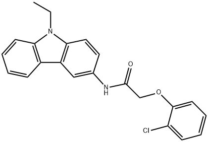 2-(2-chlorophenoxy)-N-(9-ethyl-9H-carbazol-3-yl)acetamide 구조식 이미지