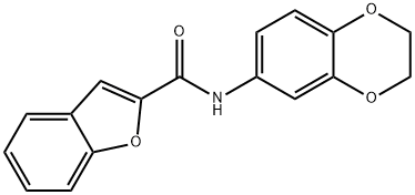 N-(2,3-dihydro-1,4-benzodioxin-6-yl)-1-benzofuran-2-carboxamide 구조식 이미지