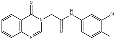 N-(3-chloro-4-fluorophenyl)-2-(4-oxo-3(4H)-quinazolinyl)acetamide 구조식 이미지