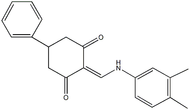 2-[(3,4-dimethylanilino)methylene]-5-phenylcyclohexane-1,3-dione Structure