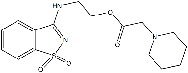 2-[(1,1-dioxido-1,2-benzisothiazol-3-yl)amino]ethyl 1-piperidinylacetate 구조식 이미지