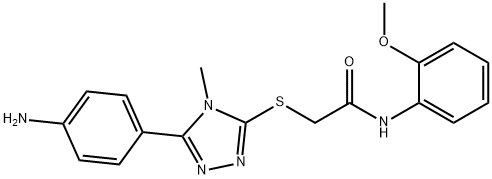 2-{[5-(4-aminophenyl)-4-methyl-4H-1,2,4-triazol-3-yl]sulfanyl}-N-(2-methoxyphenyl)acetamide Structure