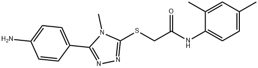 2-{[5-(4-aminophenyl)-4-methyl-4H-1,2,4-triazol-3-yl]sulfanyl}-N-(2,4-dimethylphenyl)acetamide 구조식 이미지