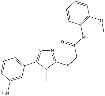 2-{[5-(3-aminophenyl)-4-methyl-4H-1,2,4-triazol-3-yl]sulfanyl}-N-(2-methoxyphenyl)acetamide 구조식 이미지