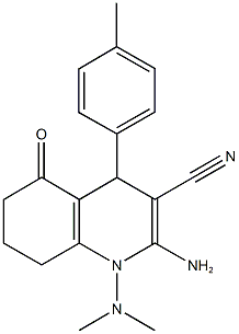 2-amino-1-(dimethylamino)-4-(4-methylphenyl)-5-oxo-1,4,5,6,7,8-hexahydro-3-quinolinecarbonitrile Structure