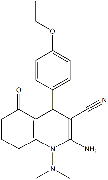 2-amino-1-(dimethylamino)-4-(4-ethoxyphenyl)-5-oxo-1,4,5,6,7,8-hexahydro-3-quinolinecarbonitrile 구조식 이미지