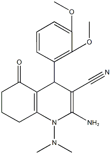 2-amino-4-(2,3-dimethoxyphenyl)-1-(dimethylamino)-5-oxo-1,4,5,6,7,8-hexahydro-3-quinolinecarbonitrile 구조식 이미지