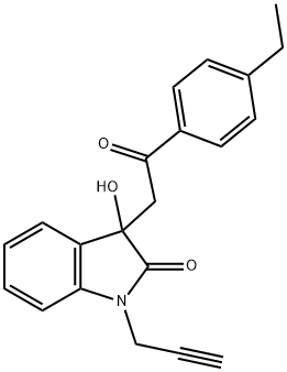 3-[2-(4-ethylphenyl)-2-oxoethyl]-3-hydroxy-1-(2-propynyl)-1,3-dihydro-2H-indol-2-one Structure