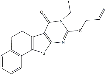 9-(allylsulfanyl)-8-ethyl-5,8-dihydronaphtho[2',1':4,5]thieno[2,3-d]pyrimidin-7(6H)-one Structure