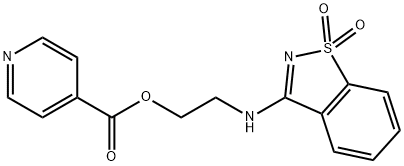 2-[(1,1-dioxido-1,2-benzisothiazol-3-yl)amino]ethyl isonicotinate Structure