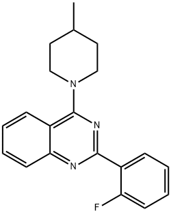 2-(2-fluorophenyl)-4-(4-methyl-1-piperidinyl)quinazoline Structure