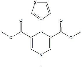 dimethyl 1-methyl-4-(3-thienyl)-1,4-dihydro-3,5-pyridinedicarboxylate 구조식 이미지