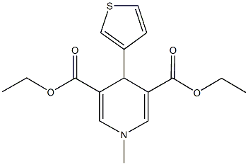 diethyl 1-methyl-4-(3-thienyl)-1,4-dihydro-3,5-pyridinedicarboxylate Structure