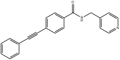 4-(phenylethynyl)-N-(4-pyridinylmethyl)benzamide 구조식 이미지