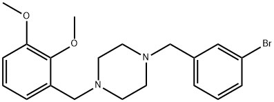 1-(3-bromobenzyl)-4-(2,3-dimethoxybenzyl)piperazine Structure