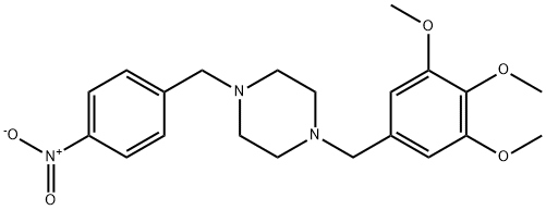 1-{4-nitrobenzyl}-4-(3,4,5-trimethoxybenzyl)piperazine 구조식 이미지