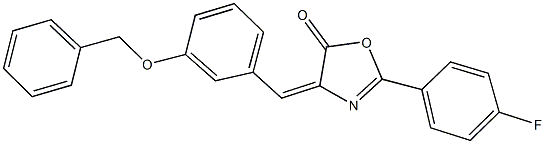 4-[3-(benzyloxy)benzylidene]-2-(4-fluorophenyl)-1,3-oxazol-5(4H)-one Structure