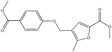 methyl 4-{[4-(methoxycarbonyl)phenoxy]methyl}-5-methyl-2-furoate Structure