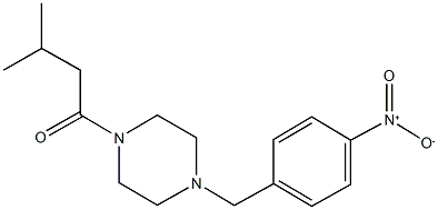 1-{4-nitrobenzyl}-4-(3-methylbutanoyl)piperazine 구조식 이미지