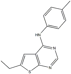 6-ethyl-N-(4-methylphenyl)thieno[2,3-d]pyrimidin-4-amine 구조식 이미지