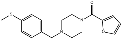 4-{[4-(2-furoyl)-1-piperazinyl]methyl}phenyl methyl sulfide 구조식 이미지