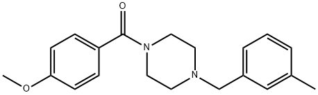 1-(4-methoxybenzoyl)-4-(3-methylbenzyl)piperazine 구조식 이미지