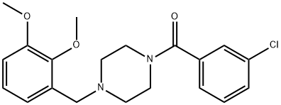 1-(3-chlorobenzoyl)-4-(2,3-dimethoxybenzyl)piperazine Structure