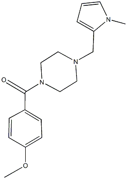 methyl 4-({4-[(1-methyl-1H-pyrrol-2-yl)methyl]-1-piperazinyl}carbonyl)phenyl ether 구조식 이미지