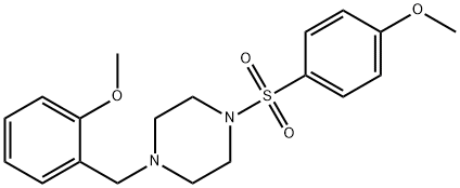 1-(2-methoxybenzyl)-4-[(4-methoxyphenyl)sulfonyl]piperazine Structure