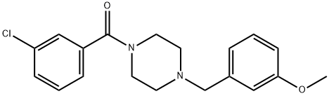 1-(3-chlorobenzoyl)-4-(3-methoxybenzyl)piperazine 구조식 이미지