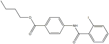 butyl 4-[(2-iodobenzoyl)amino]benzoate 구조식 이미지