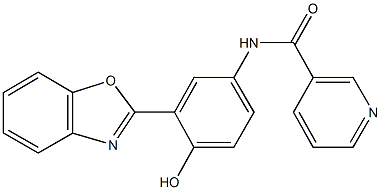 N-[3-(1,3-benzoxazol-2-yl)-4-hydroxyphenyl]nicotinamide 구조식 이미지