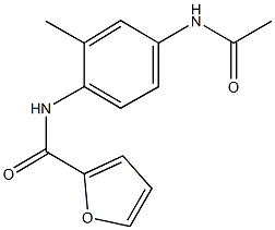 N-[4-(acetylamino)-2-methylphenyl]-2-furamide Structure