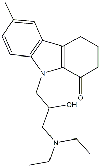 9-[3-(diethylamino)-2-hydroxypropyl]-6-methyl-2,3,4,9-tetrahydro-1H-carbazol-1-one Structure