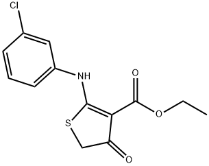 ethyl 2-(3-chloroanilino)-4-oxo-4,5-dihydro-3-thiophenecarboxylate 구조식 이미지