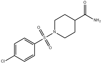 1-[(4-chlorophenyl)sulfonyl]-4-piperidinecarboxamide 구조식 이미지