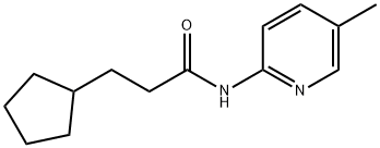 3-cyclopentyl-N-(5-methyl-2-pyridinyl)propanamide 구조식 이미지