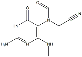 2-amino-4-(methylamino)-6-oxo-1,6-dihydropyrimidin-5-yl(cyanomethyl)formamide 구조식 이미지