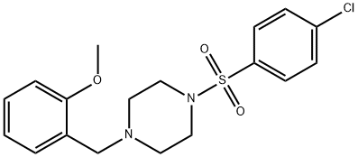 2-({4-[(4-chlorophenyl)sulfonyl]-1-piperazinyl}methyl)phenyl methyl ether Structure