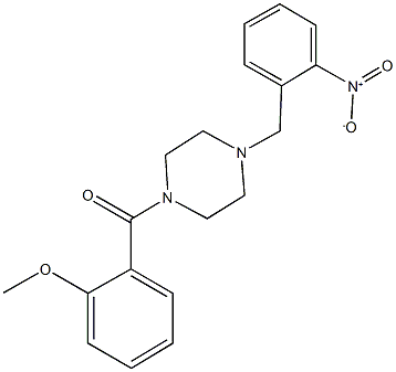 1-{2-nitrobenzyl}-4-(2-methoxybenzoyl)piperazine Structure
