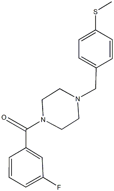 4-{[4-(3-fluorobenzoyl)-1-piperazinyl]methyl}phenyl methyl sulfide 구조식 이미지