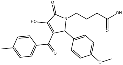 4-[3-hydroxy-5-(4-methoxyphenyl)-4-(4-methylbenzoyl)-2-oxo-2,5-dihydro-1H-pyrrol-1-yl]butanoic acid Structure